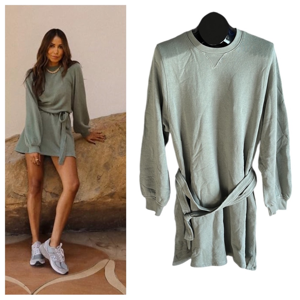 Bandier Damen Sincerely Jules X Dahlie Sweatshirt Fatigue Green